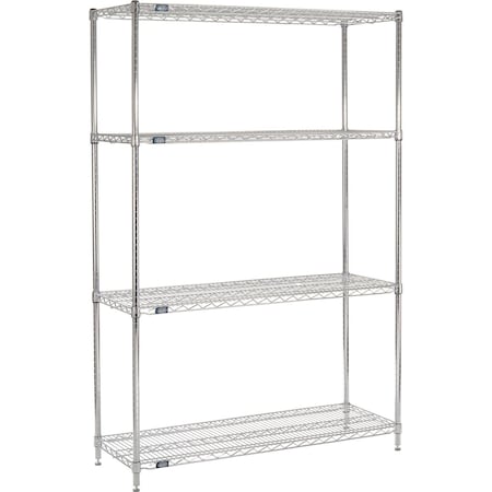 ESD, 4 Tier, Wire Shelving Starter Unit, 48W X 18D X 63H